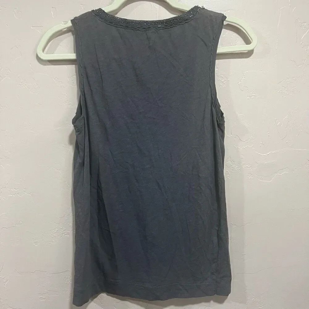 J. Crew grey Beaded Tank - Picture 5 of 8